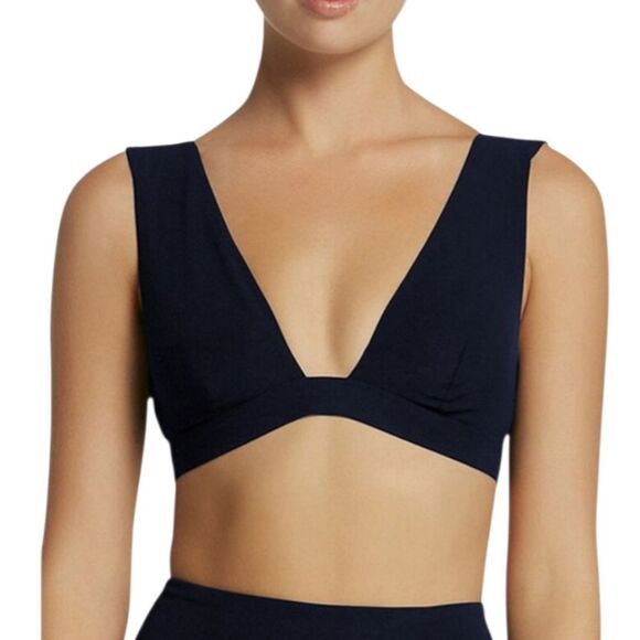 JETS Australia Jetset Plunge Bikini Top In Black - Picture 1 of 14